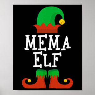 Affiche Famille Le Mema Elf Noël Correspondant Pj Pajama X