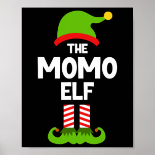 Affiche Famille Momo Elf Noël Pyjama Drôle Correspondant