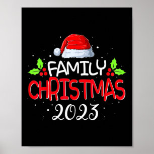 Affiche Famille Noël 2023 Equipe Correspondante Père Noël