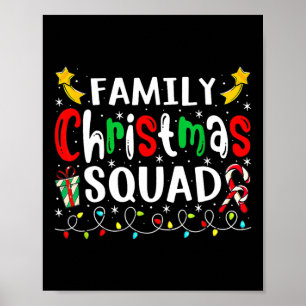 Affiche Famille Noël 2023 Santa Hat Crew Fun Femmes Hommes