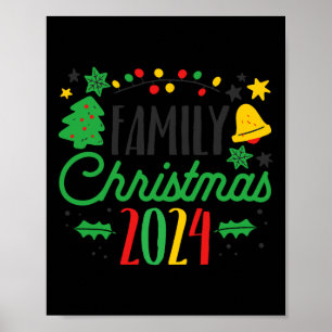 Affiche Famille Noël 2024 Cadeau correspondant Père Noël N
