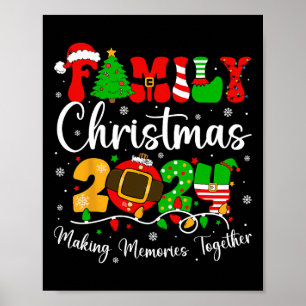 Affiche Famille Noël 2024 Equipe Correspondante Père Noël 