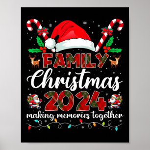 Affiche Famille Noël 2024 Equipe Correspondante Père Noël 
