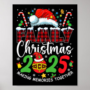 Affiche Famille Noël 2025 Equipe Correspondante Père Noël 