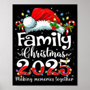Affiche Famille Noël 2025 Équipe Correspondante Santa Elf 