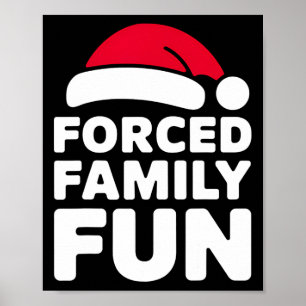 Affiche Famille Noël Fun Noël Fête de Noël Fête Pajama Fam