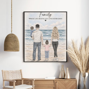 Affiche Famille où la vie commence et l'amour ne finit jam