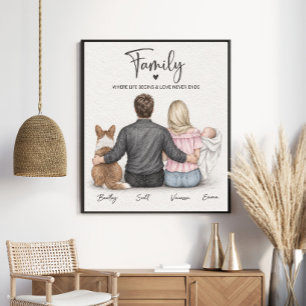 Affiche Famille où la vie commence et l'amour ne finit jam
