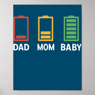 Affiche Famille Parents maman papa bébé enfant