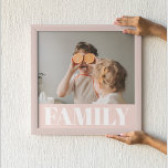 Affiche Famille Pastel Rose moderne Cadeau photo<br><div class="desc">Famille Pastel Rose moderne Cadeau photo</div>