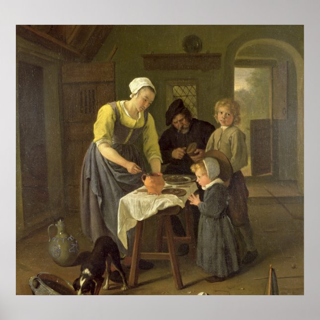 Affiche Famille paysanne au moment du repas, c.1665 (Devant)