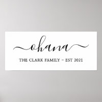 famille personnalisée ohana moderne minimaliste ma