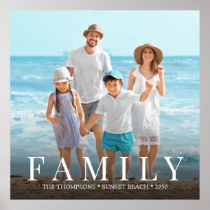 Affiche Famille photo moderne simple minimaliste personnal