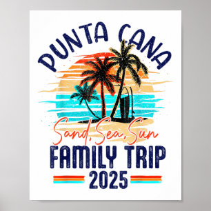 Affiche Famille Punta Cana vacances 2025 vacances été Ma
