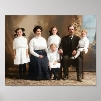 Affiche Famille Quinn de l'ère édouardienne