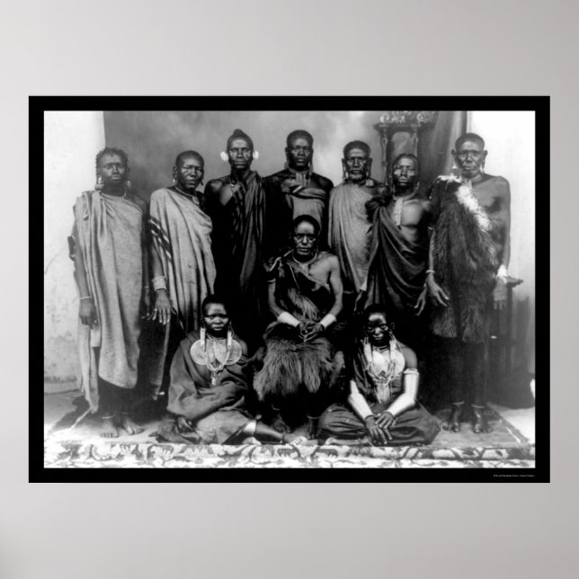 Affiche Famille royale au Kenya 1909 (Devant)