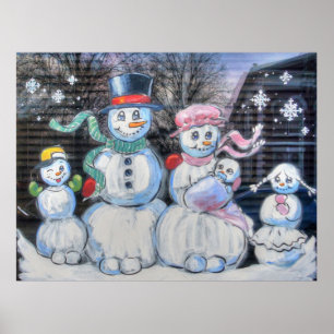 Affiche Famille Snowman