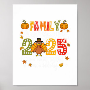Affiche Famille Thanksgiving 2025 Équipe de Thanksgiving D