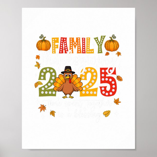 Affiche Famille Thanksgiving 2025 Équipe de Thanksgiving D (Devant)
