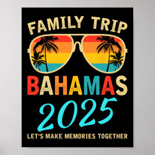 Affiche Famille Vacation Bahamas 2025 Groupe de jumelage é