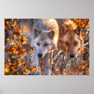 Affiche FAMILLE Wolf AUTOMNE