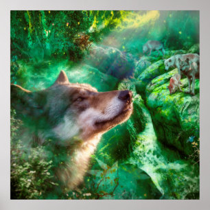 Affiche Famille Wolf LIBRE DE VIVRE NOS VIES