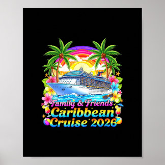 Affiche Family And Friends Caribbean Cruise 2026 Tee Beach