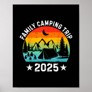 Affiche Family Camping Trip 2025 Matching Crew Summer Vaca