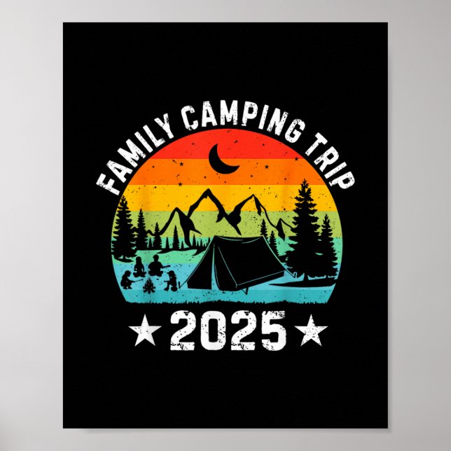 Affiche Family Camping Trip 2025 Matching Crew Summer Vaca (Devant)