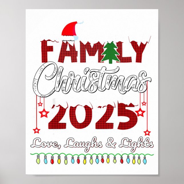 Affiche Family Christmas 2025 Love, Laughs And Lights Holi (Devant)