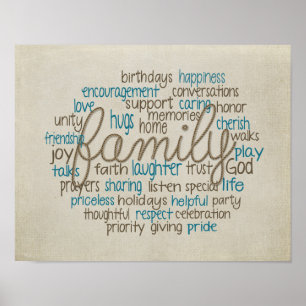 Affiche family collage