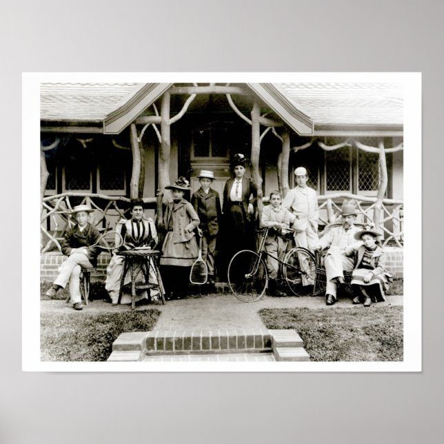 Affiche Family Group, c.1900 (b/w photo) (Devant)