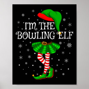 Affiche Family Matching Women Girls I'm The Bowling Elf Ch