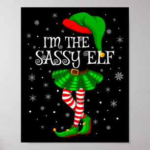 Affiche Family Matching Women Girls I'm The Sy Elf Christm