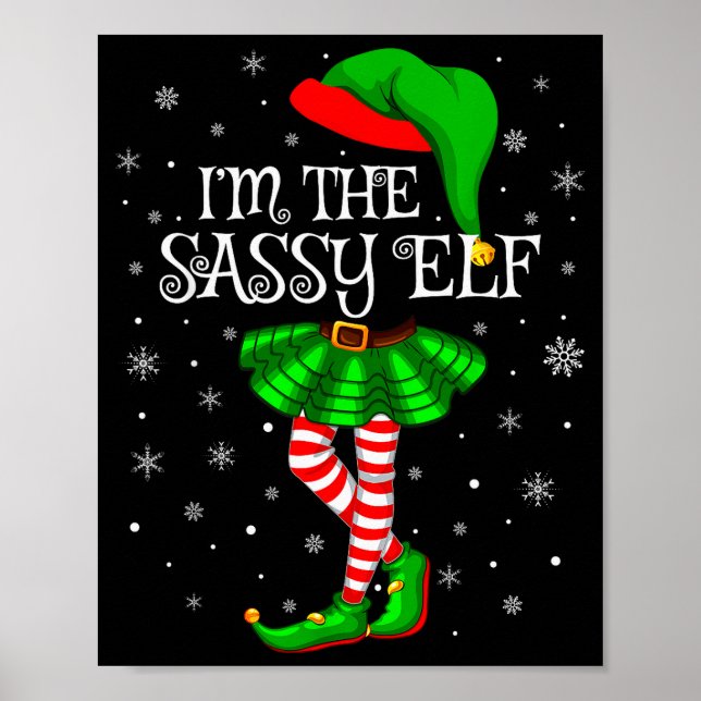 Affiche Family Matching Women Girls I'm The Sy Elf Christm (Devant)