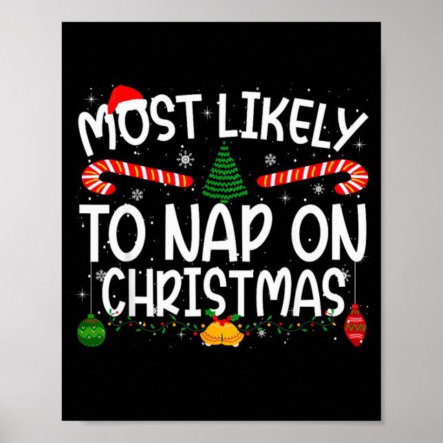 Affiche Family Matching Xmas Most Likely To Nap On Christm (Devant)