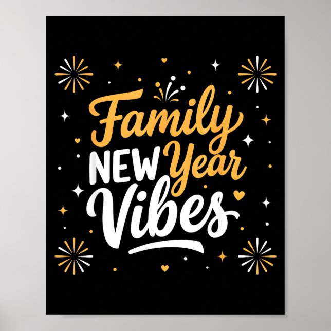 Affiche Family New Year 2026 Matching Party Crew  (Devant)