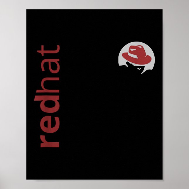 Affiche Fan Casquette rouge Linux Tee Tux Penguin Open Sou (Devant)