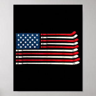 Affiche Fan de joueur de hockey Hockey sur glace Drapeau a