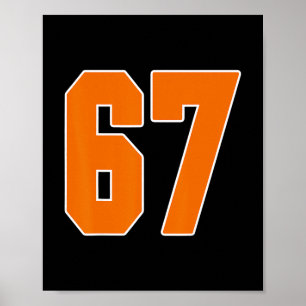 Affiche Fan de joueur en uniforme de maillot numéro 67 Ora