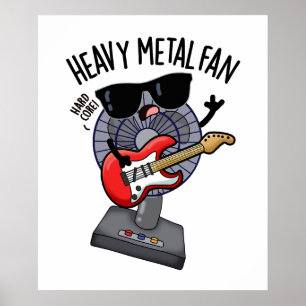 Affiche Fan de métal lourd amusant jeu de musique amusant