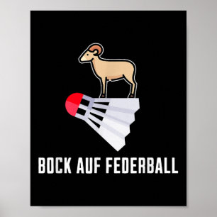 Affiche Fancy Badminton - Désir Pour Badminton Badminton