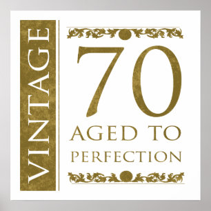 Affiche Fancy Vintage 70e anniversaire