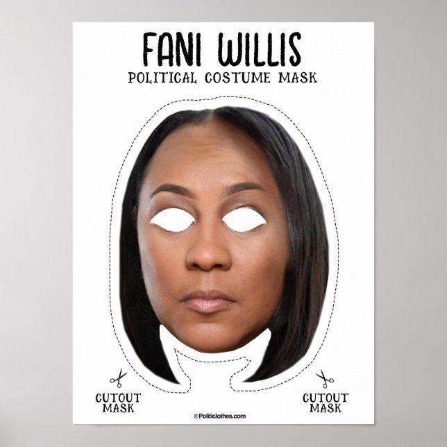 Affiche Fani Willis Masque Costume Halloween (Devant)