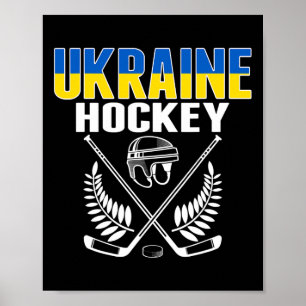 Affiche Fans de hockey sur glace d'Ukraine - Équipe de hoc