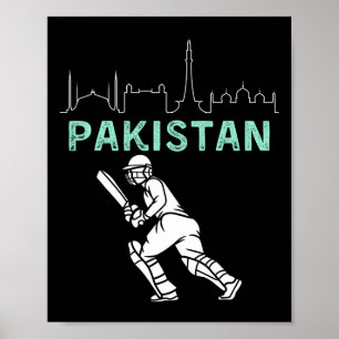 Affiche Fans de l'équipe de cricket du Pakistan amateur d'
