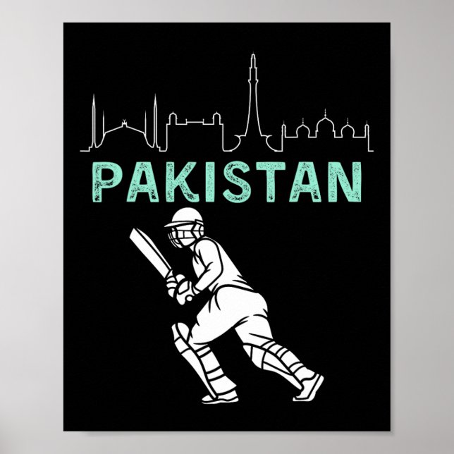 Affiche Fans de l'équipe de cricket du Pakistan amateur d' (Devant)