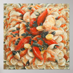 Affiche Fantaisie 2010 de fruits de mer