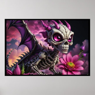 Affiche Fantaisie Abstraite Art Moderne Cute Dragon Goth R