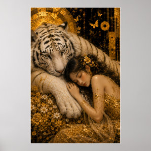 Affiche Fantaisie artistique du gardien éternel du Tigre b